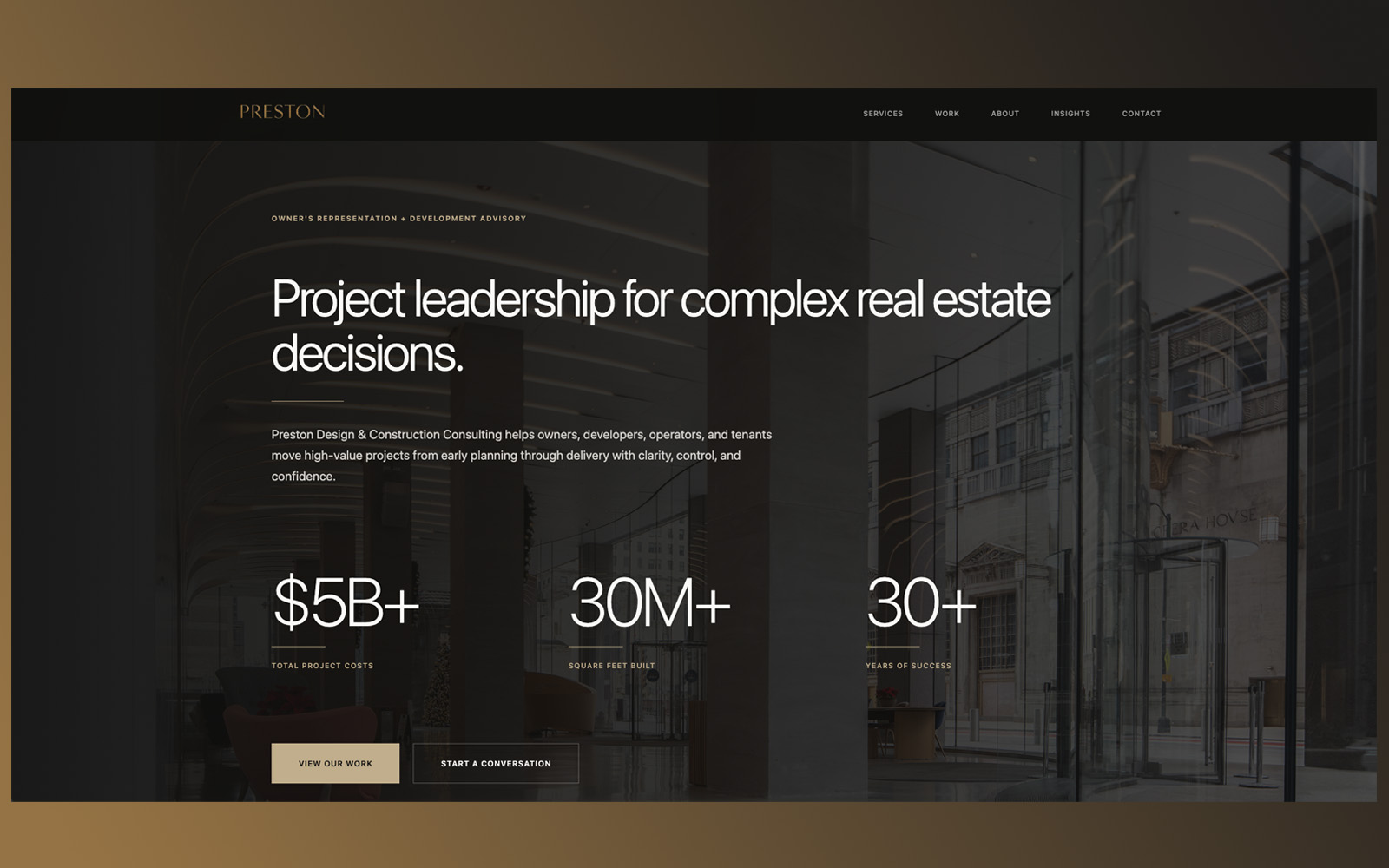 Preston website design